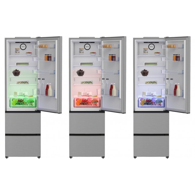 BEKO B3RGNA354HXB1 freestanding fridge, 203 cm, silver