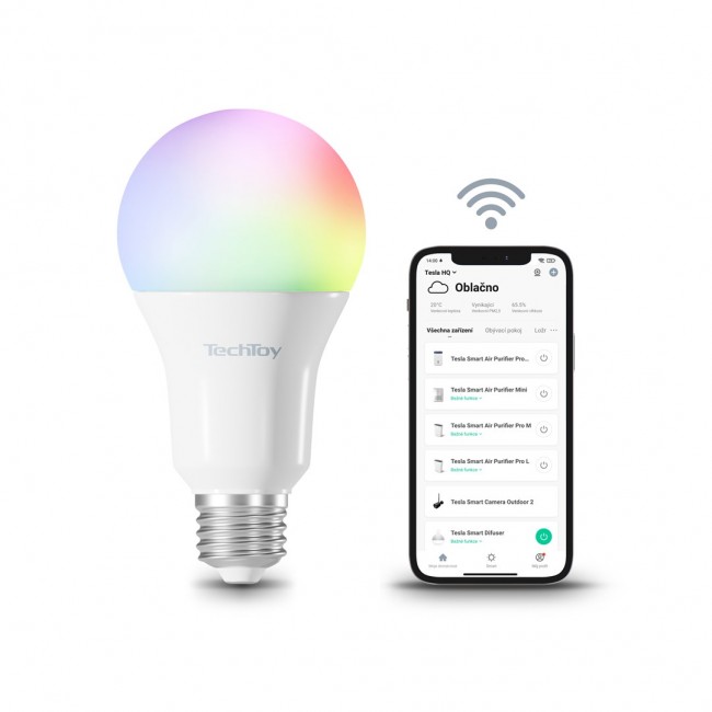 TESLA TSL-LIG-A70-3PC TechToy Smart Bulb RGB, 11W, E27, 3 pieces TESLA TSL-LIG-A70-3PC TechToy Smart Bulb RGB, 11W, E27, 3 pieces