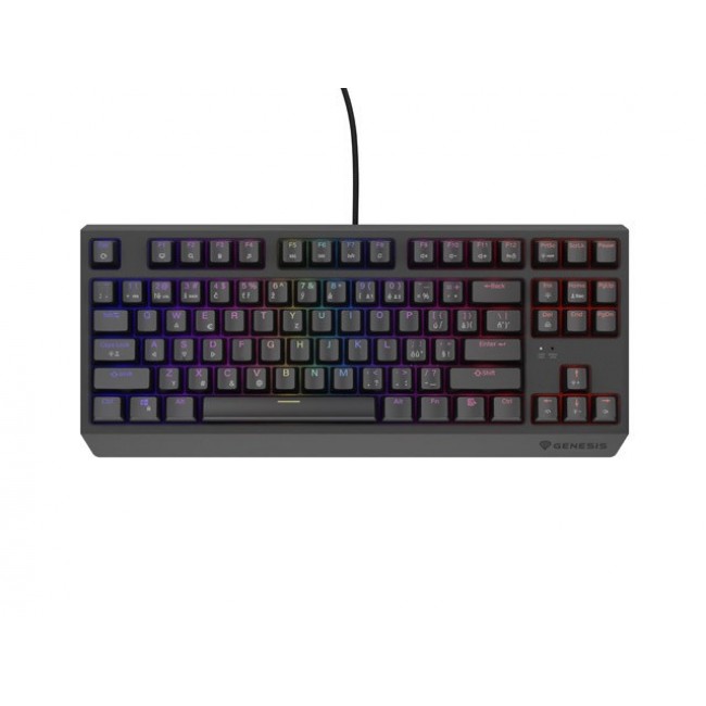 GAMING KEYBOARD GENESIS THOR 230 TKL CZ/SK RGB MECHANICAL OUTEMU RED BLACK HOT SWAP GAMING KEYBOARD GENESIS THOR 230 TKL CZ/SK RGB MECHANICAL OUTEMU RED BLACK HOT SWAP