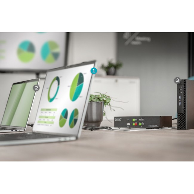 Digitus KVM Switch, 4 Port, Single Display, 4K, HDMI Digitus KVM Switch, 4 Port, Single Display, 4K, HDMI