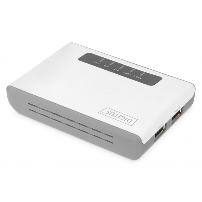 Digitus 2 Port USB 2.0 Wireless Multi-Functional Network Server, 300 Mbps Digitus 2 Port USB 2.0 Wireless Multi-Functional Network Server, 300 Mbps