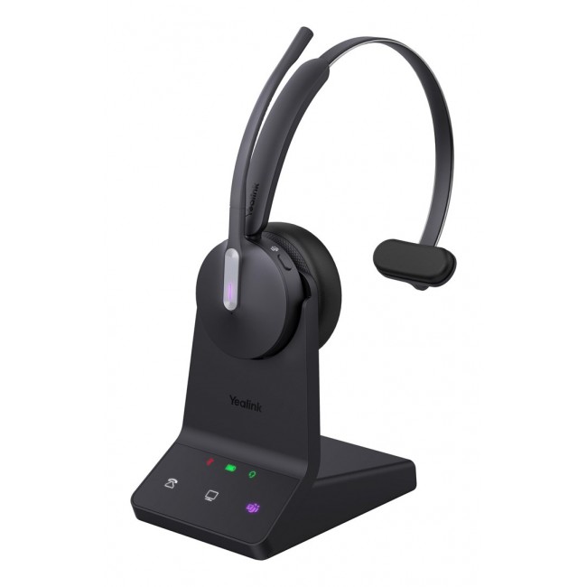 Yealink WH64 Workstation Mono Headset Wired & Wireless Head-band Office/Call center USB Type-C Bluetooth Charging stand Black