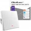 Qoltec 52719 Smart 1-Gang Light Switch | Wi-Fi | Timer | Tuya | Smart life | White