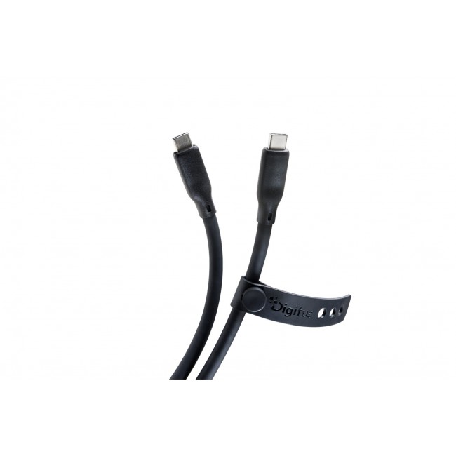 Digitus USB silicone cable, USB4 version 2.0, USB 80Gbps, 1m, black