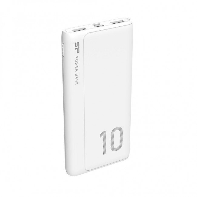 SILICON POWER GP15 Powerbank External battery 10000 mAh 2x USB 2.1A (SP10KMAPBKGP150W) White