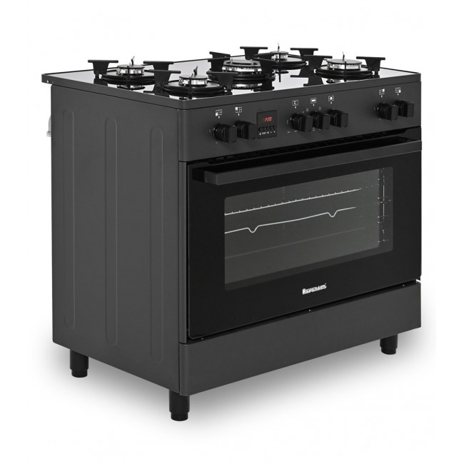 Ravanson KWGE-K90 black gas/electric cooker