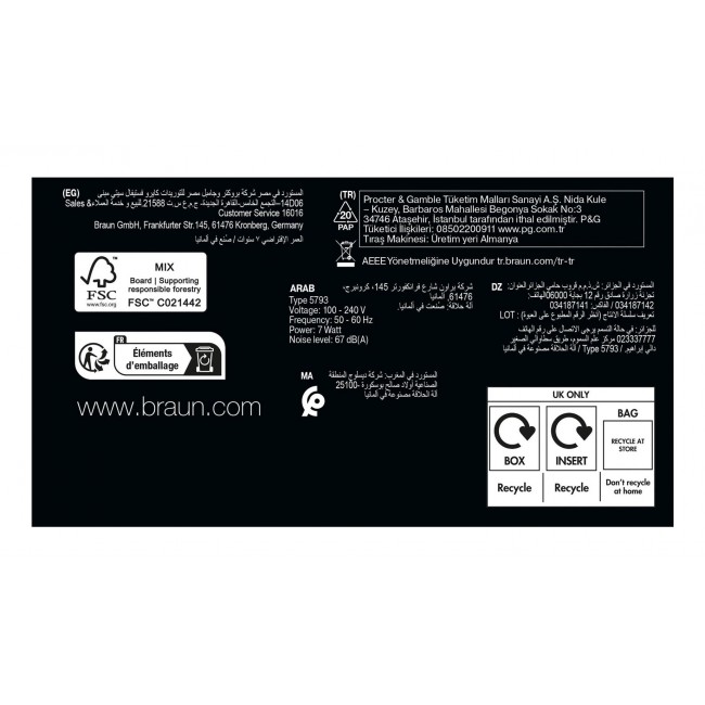 Braun Series 9 Pro+ 9625s Foil shaver Trimmer Graphite