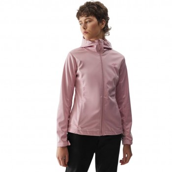 Women's Softshell Jacket 4F F215 Light Pink 4FWSS24TSOFF215 56S L