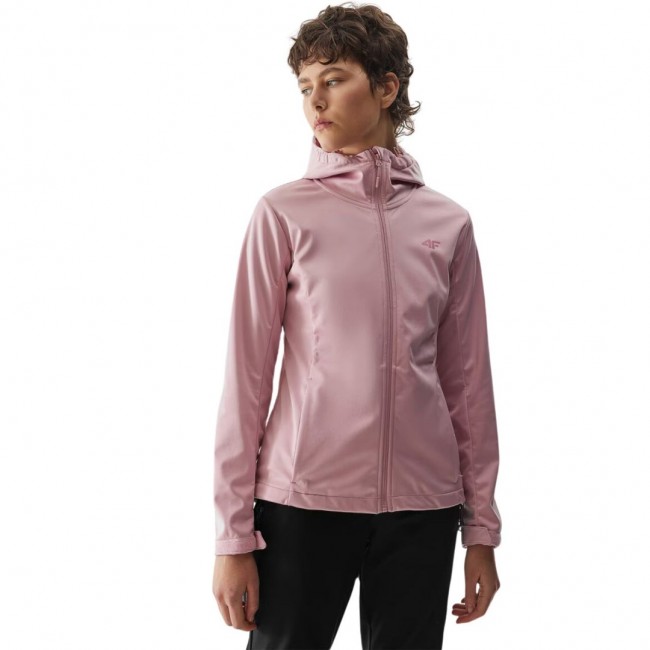 Women's Softshell Jacket 4F F215 Light Pink 4FWSS24TSOFF215 56S L Women's Softshell Jacket 4F F215 Light Pink 4FWSS24TSOFF215 56S L
