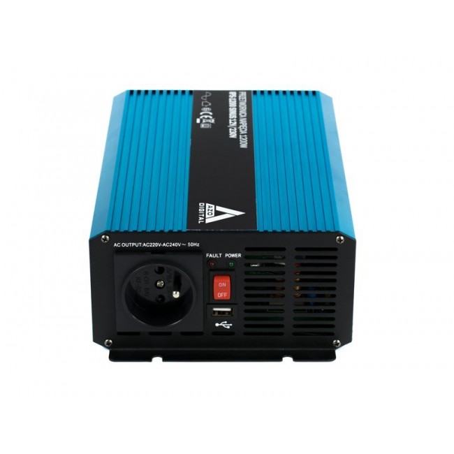 AZO Digital 12 VDC / 230 VAC Converter SINUS IPS-1200S 1200W