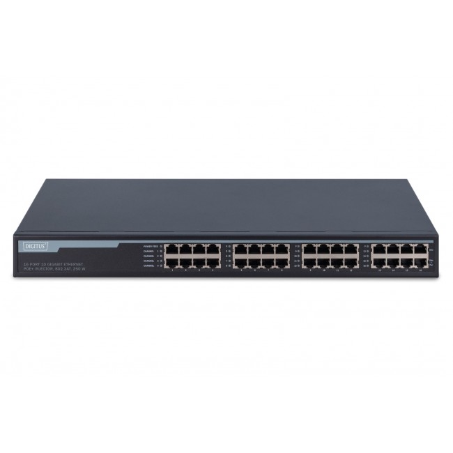 Digitus 16-port 10G Ethernet PoE+ injector, 802.3at, 250 W