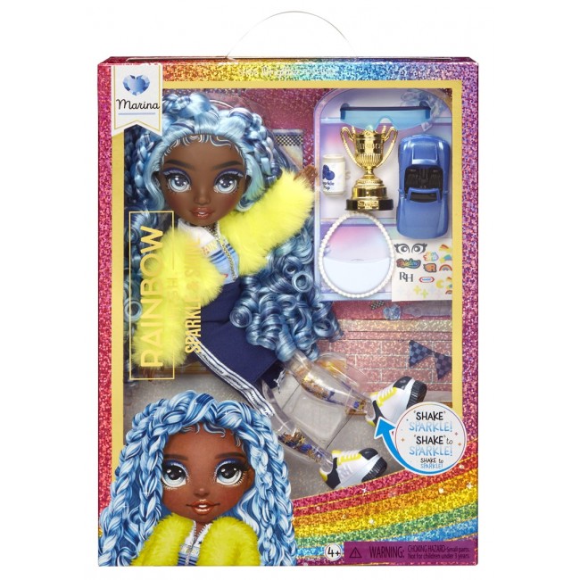 Rainbow High Sparkle & Shine Fashion Dolls- Marina (Blue)