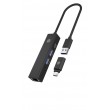 ICY BOX IB-HUB1439-LAN Wired USB 3.2 Gen 1 (3.1 Gen 1) Type-A Black