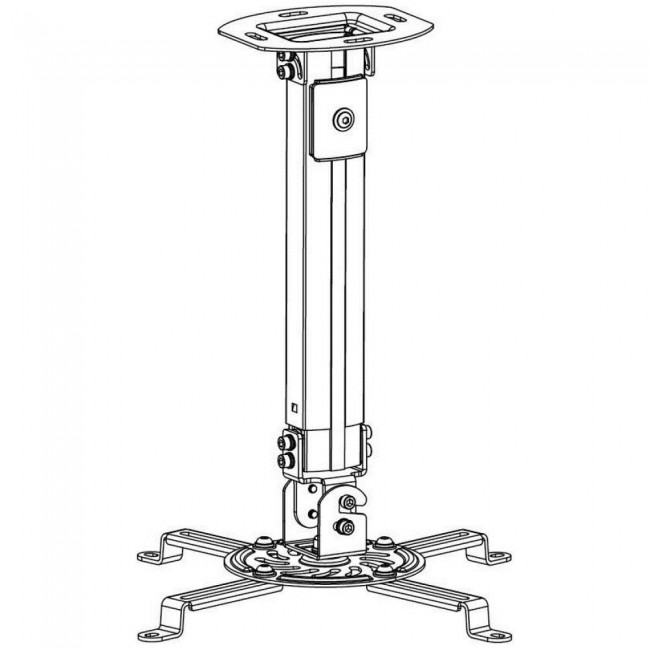 Techly Projector Ceiling Support Extension 545-900 mm Silver ICA-PM 18M