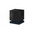 QIU bedside table 2 pcs. 46x41.5x53 cm black gloss/black gloss QIU bedside table 2 pcs. 46x41.5x53 cm black gloss/black gloss