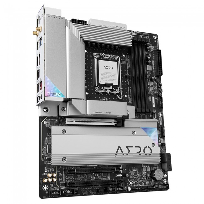 GIGABYTE Z790 AERO G Motherboard - Supports Intel Core 14th CPUs, up to 7600MHz DDR5 (OC), 1 PCIe 5.0+4xPCIe 4.0 M.2, Wi-Fi 6E, 2.5GbE LAN, USB 3.2 Gen 2x2 GIGABYTE Z790 AERO G Motherboard - Supports Intel Core 14th CPUs, up to 7600MHz DDR5 (OC), 1 PCIe 5.0+4xPCIe 4.0 M.2, Wi-Fi 6E, 2.5GbE LAN, USB 3.2 Gen 2x2