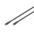 Digitus USB silicone cable, USB 20Gbps, 2m, black