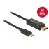 DeLOCK 85256 video cable adapter 2 m USB Type-C DisplayPort Black