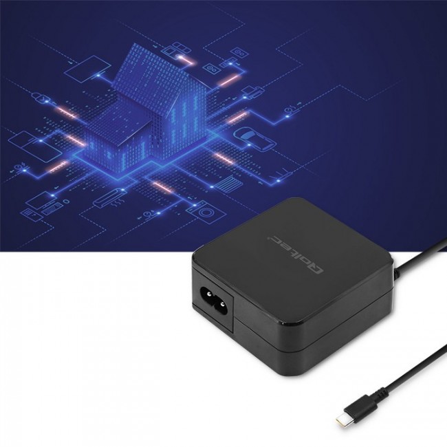 Qoltec 51027 Charger | 65W | 5-20.3V | 2-3.25A | USB type C | PD Qoltec 51027 Charger | 65W | 5-20.3V | 2-3.25A | USB type C | PD