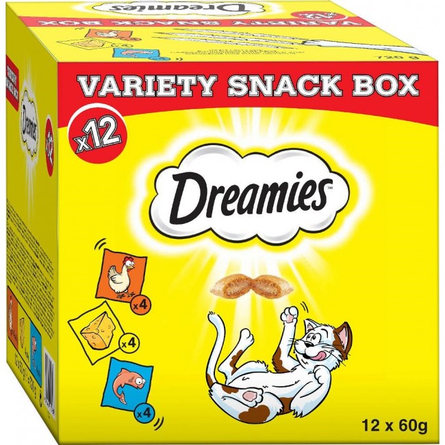 DREAMIES Variety Snack Box - cat treats - 12x60 g DREAMIES Variety Snack Box - cat treats - 12x60 g