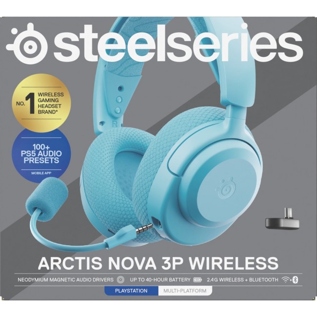 Steelseries Arctis Nova 3P Wireless PS Aqua Steelseries Arctis Nova 3P Wireless PS Aqua
