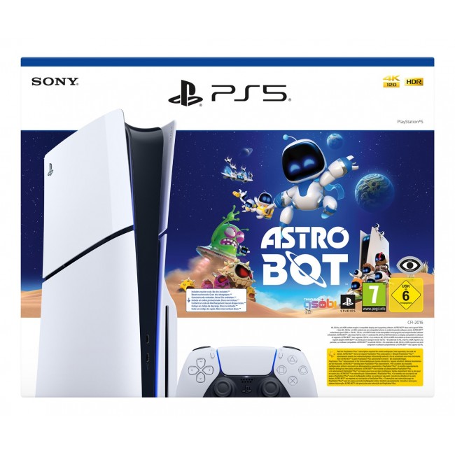 Sony PlayStation 5 Slim Disc- Astro Bot Bundle 1TB Console White Sony PlayStation 5 Slim Disc- Astro Bot Bundle 1TB Console White