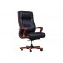 AMBASSADOR leather armchair black