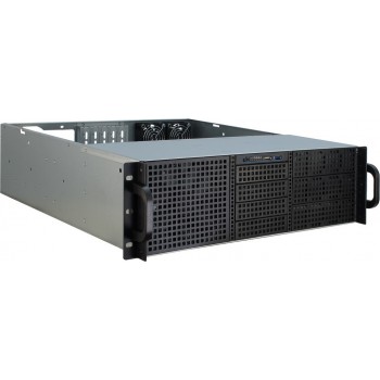 Inter-Tech 3U-30248 Rack Black, Stainless steel