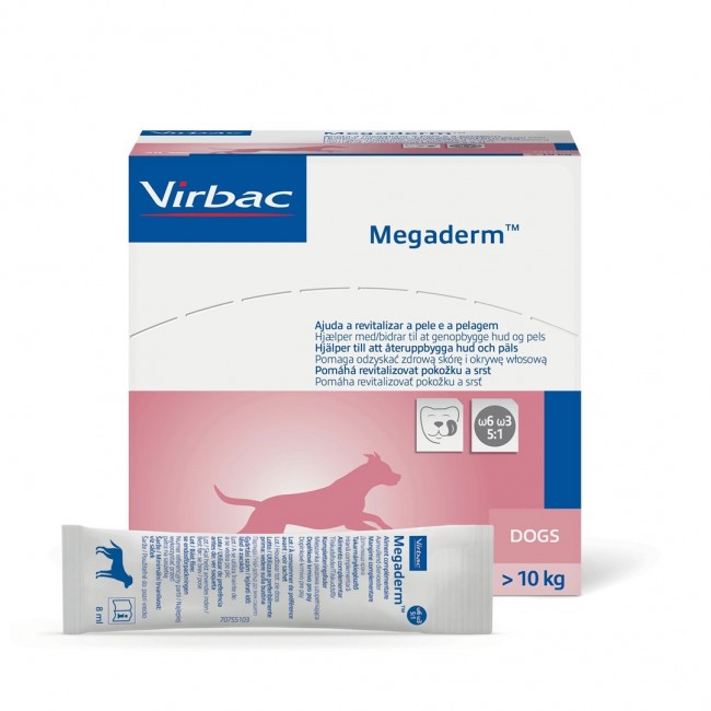 VIRBAC Megaderm fatty acids supporting skin and coat- supplements for dogs - 28x8ml