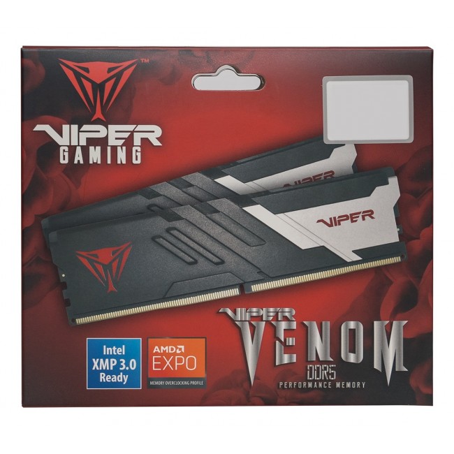 Patriot Memory Viper Venom PVV516G600C36K memory module 16 GB 2 x 8 GB DDR5 6000 MT/s 288-pin DIMM Patriot Memory Viper Venom PVV516G600C36K memory module 16 GB 2 x 8 GB DDR5 6000 MT/s 288-pin DIMM