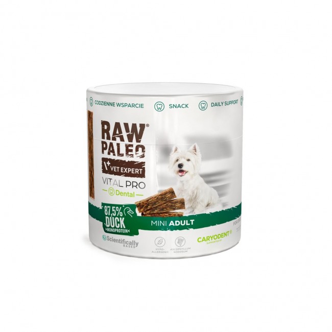 VETEXPERT Raw Paleo Vital Pro Dental Duck Mini Mono - dog treat - 100g