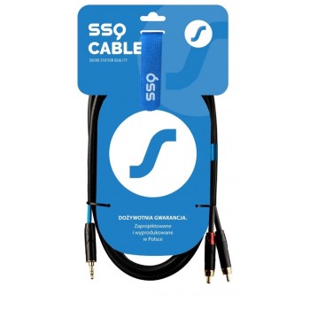 SSQ MIJRCA2 SS-1422 Cable Mini Jack Stereo 3,5 mm - 2x RCA 2 m Black