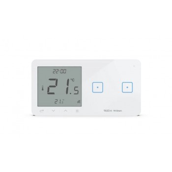 Wireless light switch double with room controller black WSR-02L Tech Controllers