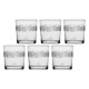 LA PORCELLANA BIANCA BABILA Set of 6 glasses with thick bottom roses 350 ml LA PORCELLANA BIANCA BABILA Set of 6 glasses with thick bottom roses 350 ml