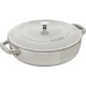 STAUB eliwna patelnia do duszenia z pokrywką 28 cm, truflowy STAUB eliwna patelnia do duszenia z pokrywką 28 cm, truflowy