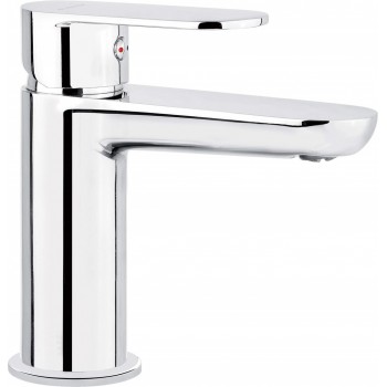 Basin mixer with temperature limitation