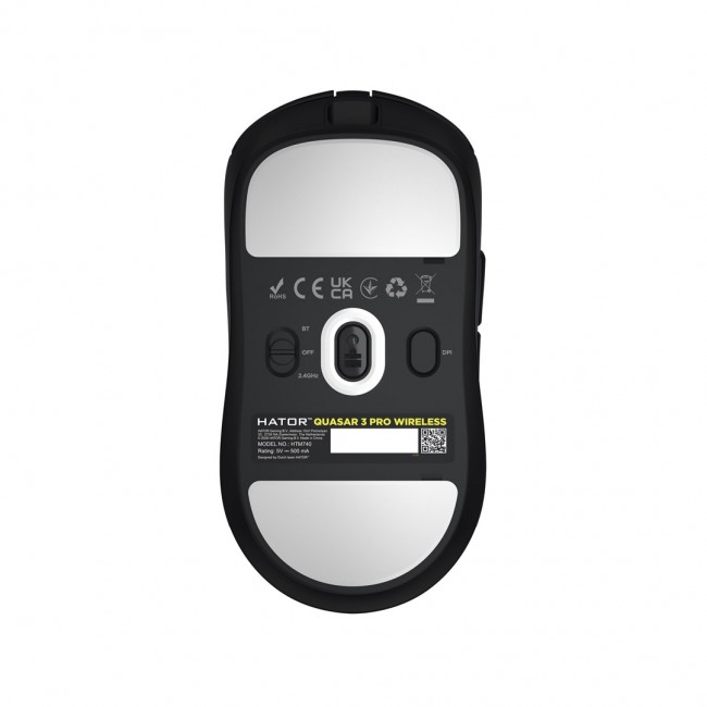 HATOR Quasar 3 Pro Wireless mouse Gaming Right-hand RF Wireless + Bluetooth + USB Type-C Optical 30000 DPI