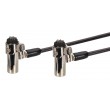 Conceptronic CUSTODIO02BNTM Keyed Dual Head Laptop Lock, Nano Lock Slot, Master Keyed Compatible, 1.8m