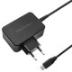 Qoltec 52386 GaN POWER PRO charger | 1xUSB-C | 65W | 5-20V | 3-3.25A | Black Qoltec 52386 GaN POWER PRO charger | 1xUSB-C | 65W | 5-20V | 3-3.25A | Black