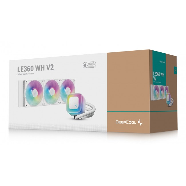 DeepCool LE360 WH V2 Processor All-in-one liquid cooler 12 cm White 1 pc(s) DeepCool LE360 WH V2 Processor All-in-one liquid cooler 12 cm White 1 pc(s)
