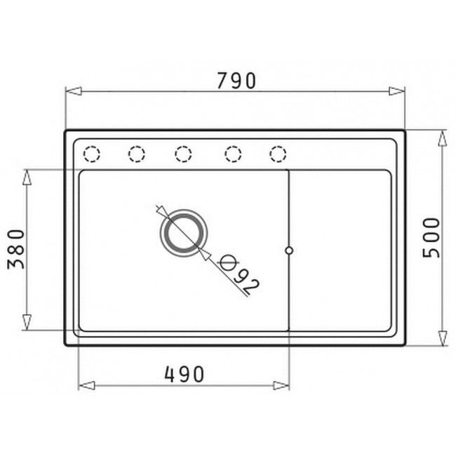 Set - PYRAMIS CAMEA (79X50) 1B 1D L sink + IDEA BLACK EDITION mixer tap - 070168402BE - Volcano