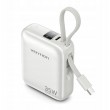 Vention 10000mAh 35W - power bank with USB-C cable (beige)