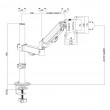 Maclean monitor mount, gas spring, 17