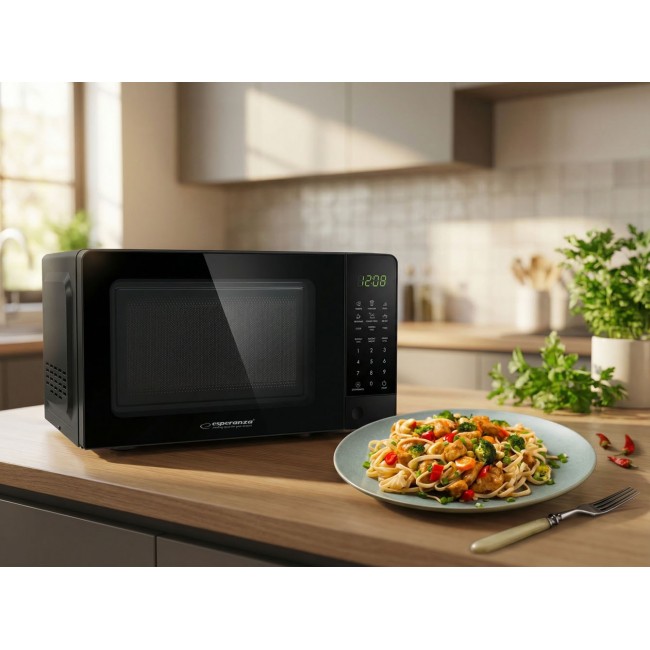 Esperanza EKO009 microwave Black Solo microwave Countertop 20 L 700 W