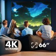 Maclean portable projection screen, compact, floor, 66