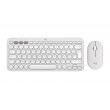 Logitech Pebble 2 Combo keyboard Mouse included Universal RF Wireless + Bluetooth QWERTY US International White