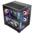 Mars Gaming MCVIEW3 computer case Mini Tower Black