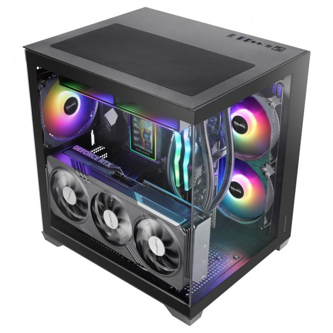 Mars Gaming MCVIEW3 computer case Mini Tower Black