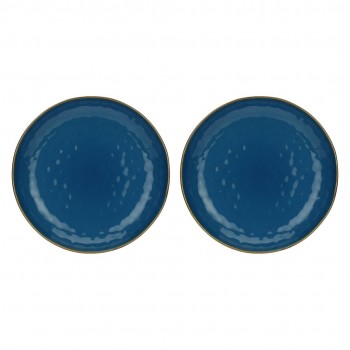Set of 2 Concerto Blu Avio Round Bowls - Navy Blue, 30 cm