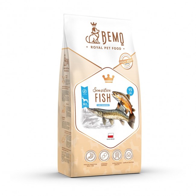 BEMO Sensitive Fish Medium/Large Mono - dry dog food - 15kg
